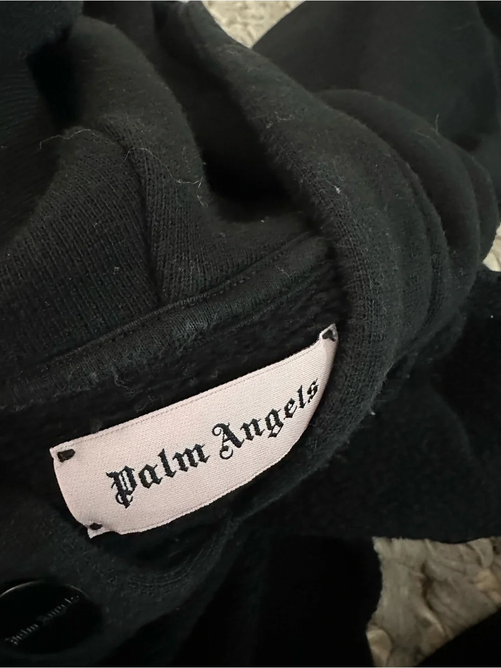Palm Angels Black Arrow Logo Hooded Sweatshirt Hoodie Sz Small Luxury streetwear